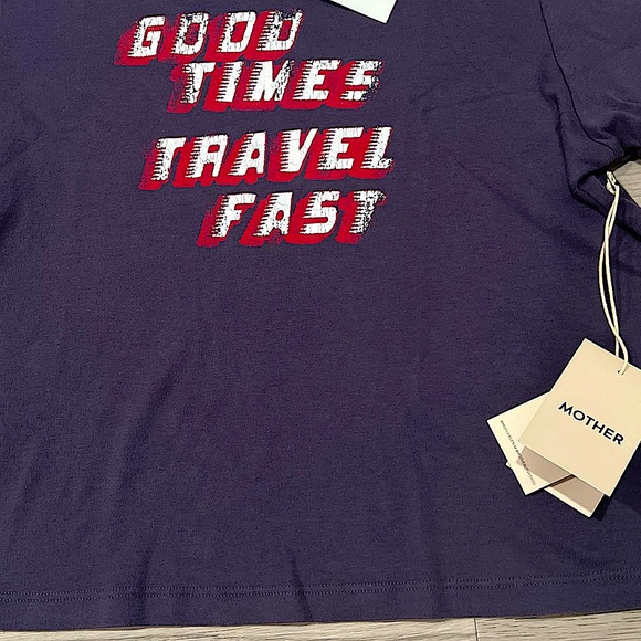 MOTHER, XL, Ringer T-shirt, Crop, Couture, Designer, $105, Graphic Tee, NWT! - Picture 5 of 14